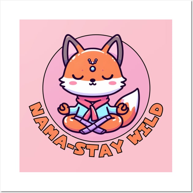 Foxy Yoga instructor Wall Art by Japanese Fever